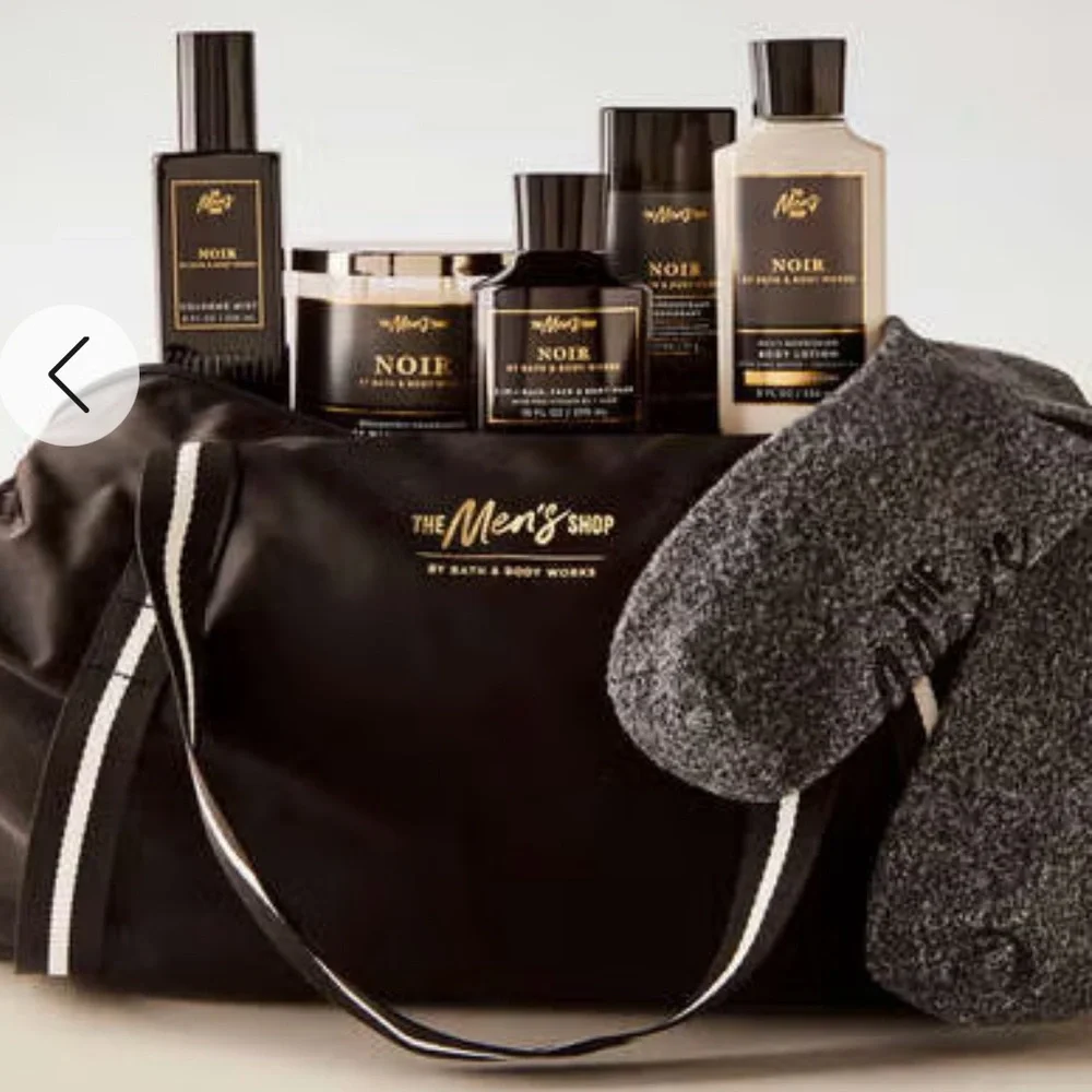 Bath & Body Works Noir Men's Grooming Set with Black Bag